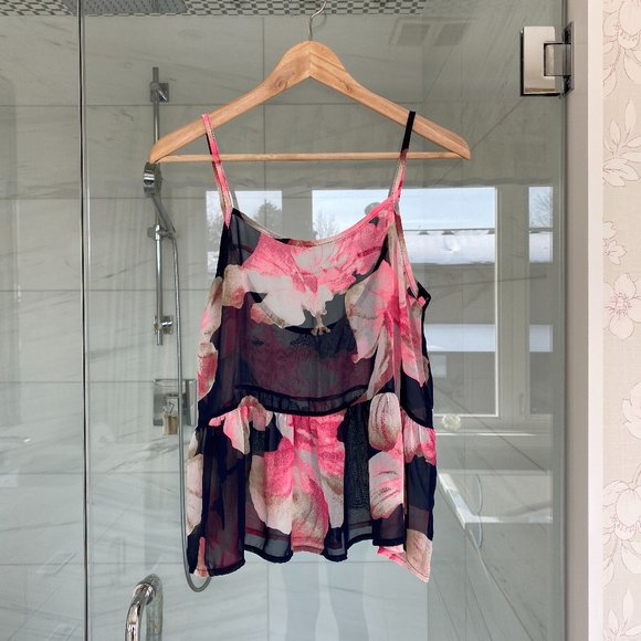 women's print top in airy chiffon - Picture 6 of 6